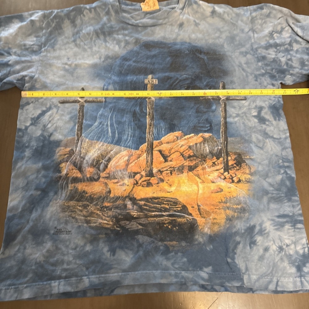 Vtg 2002 JESUS CHRIST The MOUNTAIN Crucifixion Tie Dye Adult T-Shirt L Blaylock - Picture 5 of 8